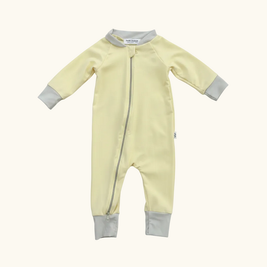 Mellow UPF 50+ full-body baby swimsuit by Luca James Swim, alternate view 1